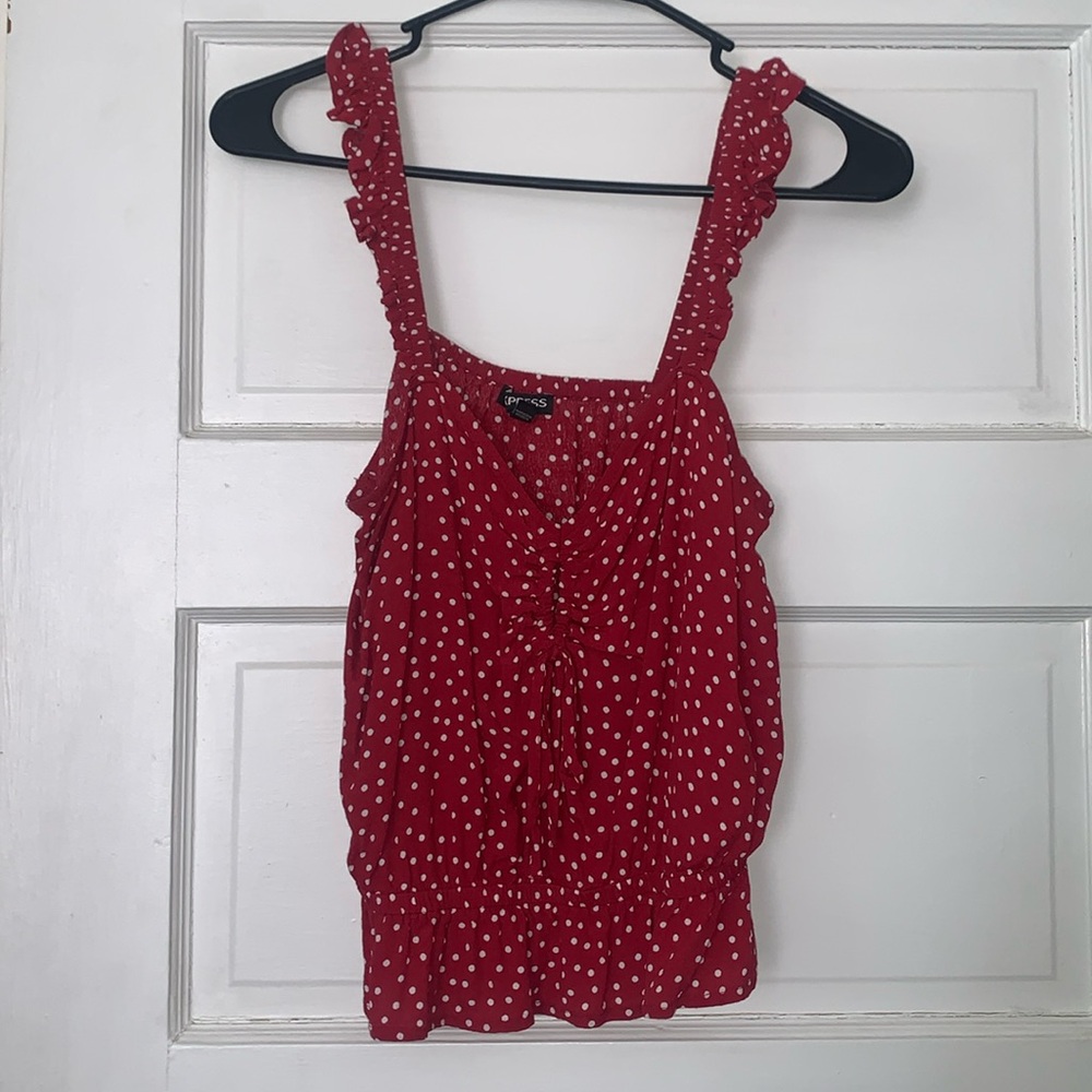 Express ruffled tank top